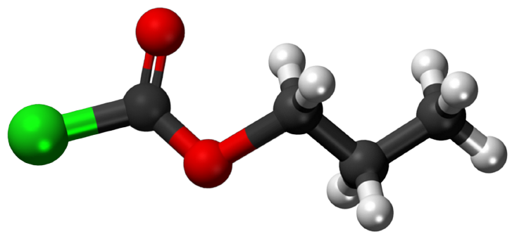 Dosiero:Propyl chloroformate3D.png