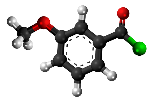 Dosiero:3-Methoxy-benzoyl chloride 3D.png