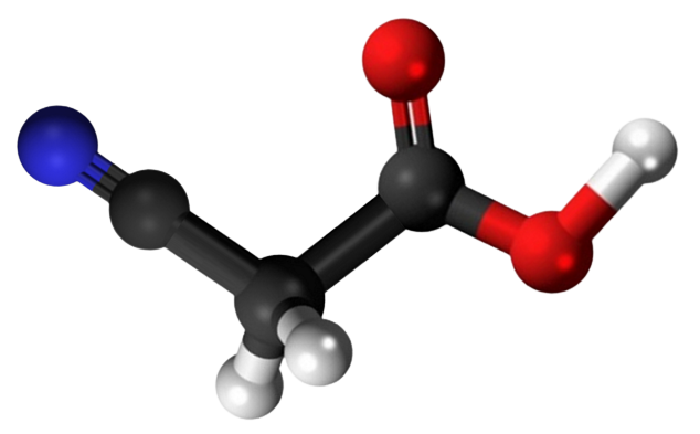 Dosiero:Cyanoacetic acid3D.png