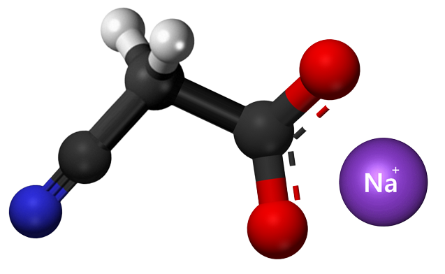 Dosiero:Sodium cyanoacetate3D.png