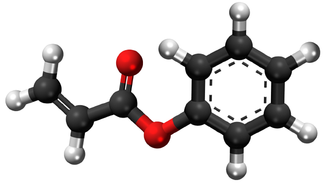 Dosiero:Phenyl acrylate 3D.png