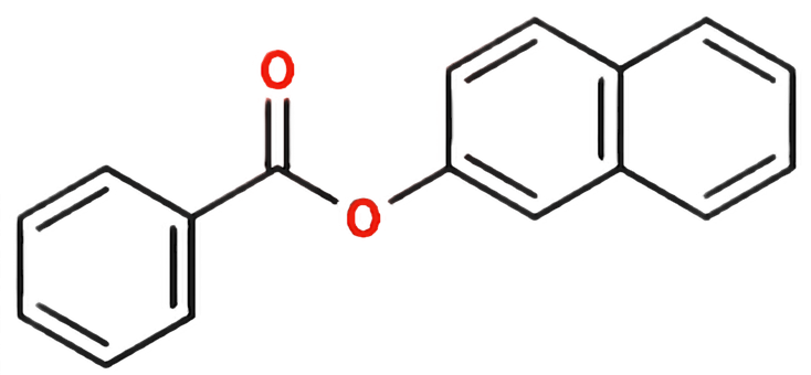 Dosiero:Β-Naphthyl benzoate 2D.png