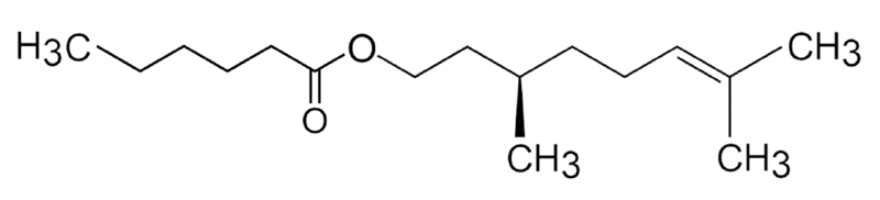 Dosiero:Citronellyl heksanoate2D.png
