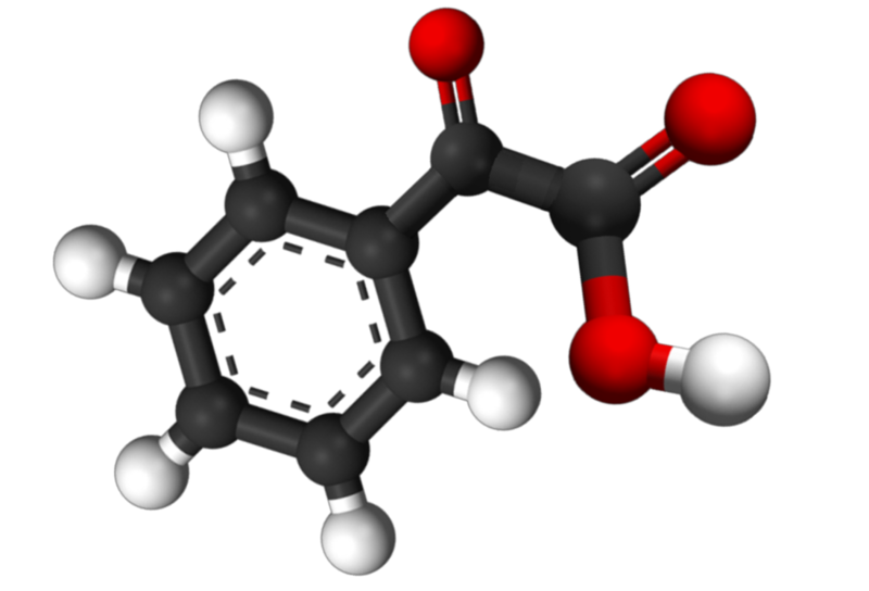 Dosiero:Phenylglyoxylic acid3D.png