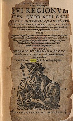 "Rerum Scoticarum Historia ..." verko de George Buchanan eldonita en (1594).