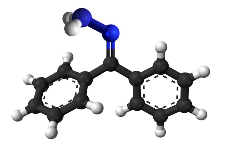 Dosiero:Benzophenone hydrazone 3D.png