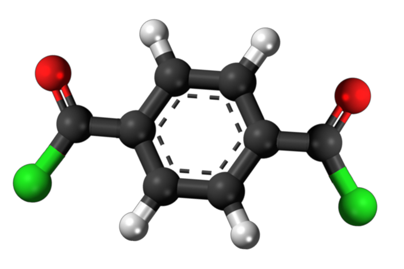 Dosiero:Terephthaloyl chloride 3D.png