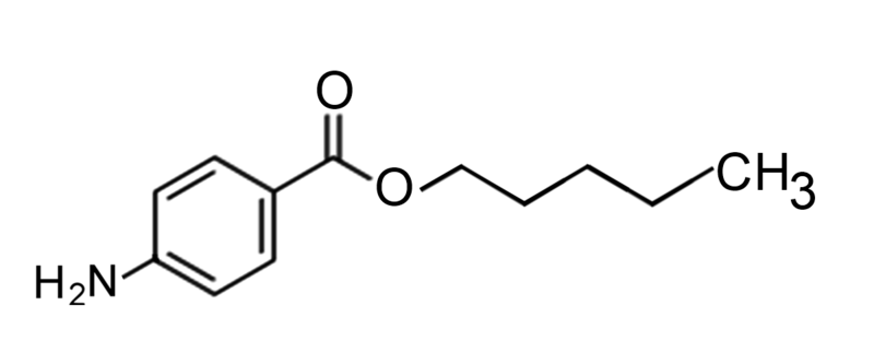 Dosiero:Amyl p-aminobenzoate 2D.png