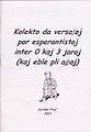 Kolekto da versaĵoj por esperantistoj inter 0 kaj 3 jaroj