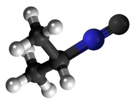 Dosiero:Isopropyl isocyanide 3D.png