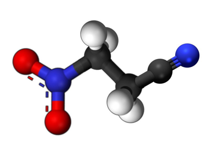 Dosiero:Nitropropanenitrile 3D.png