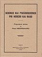 Scienco kaj Pseŭdoscienco pri Heredo kaj Raso, Paul Neergaard, 1937