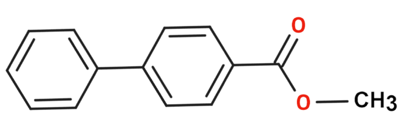 Dosiero:Methyl 4-biphenylcarboxylate 2D.png