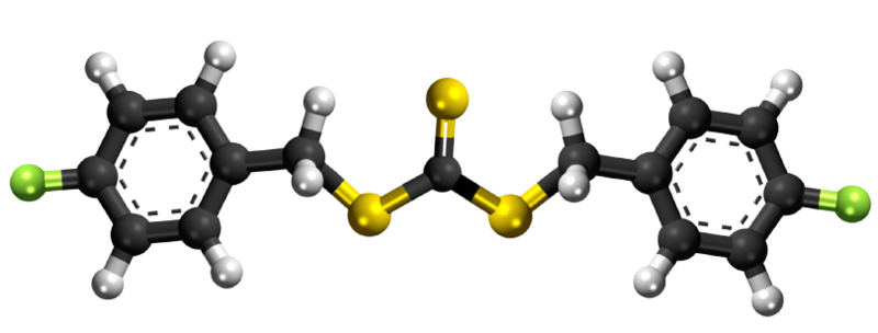 Dosiero:P-chlorobenzyl trithiocarbonate 3D.png