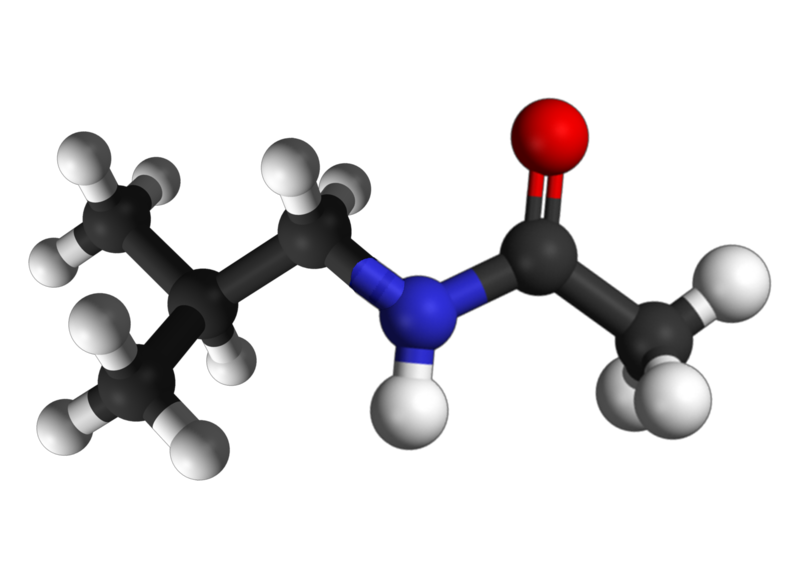 Dosiero:N-Isobutyl acetamide3D.png