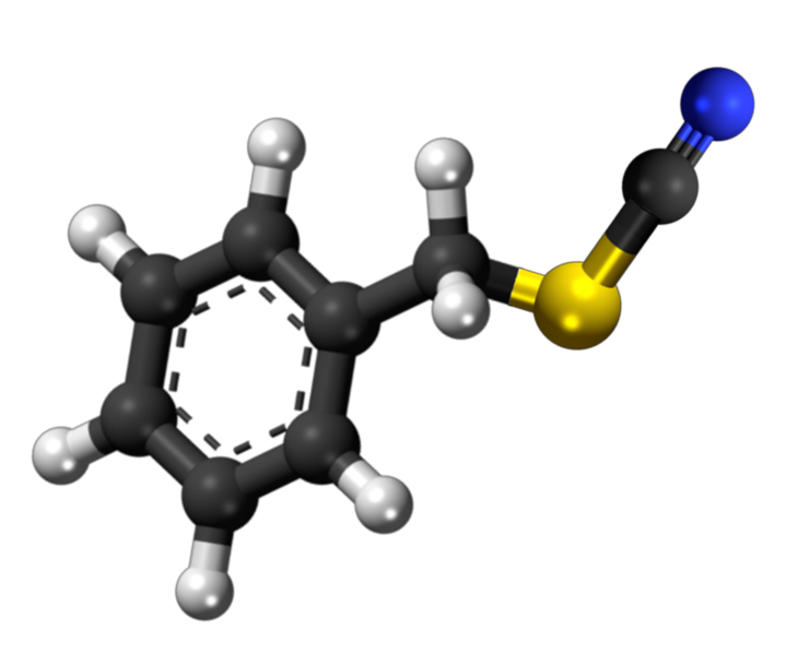 Dosiero:Benzyl thiocyanate3D.png