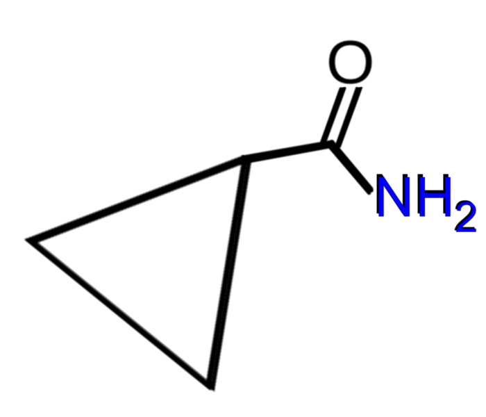 Dosiero:Cyclopropanamide 2D.png