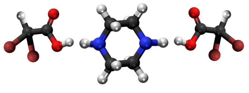 Dosiero:Piperazinium dibromoacetate 3D.png