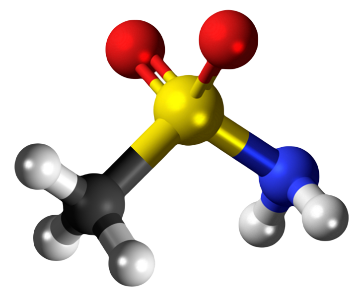 Dosiero:Methanesulfonamide 3D.png