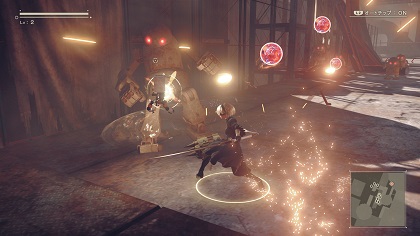 پرونده:Nier Automata gameplay.jpg