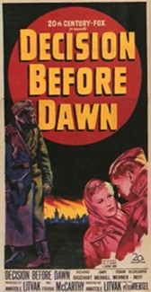 پرونده:Original movie poster for the film Decision Before Dawn.jpg