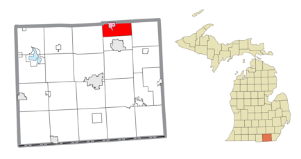 پرونده:Clinton Township (Lenawee), MI location.png