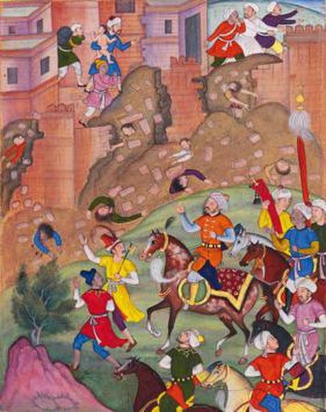 پرونده:Timur captures the fortress of Sabzevar.JPG