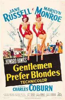 Gentlemen Prefer Blondes (1953) film poster.jpg