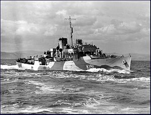 HMCS Mayflower, circa 1942.