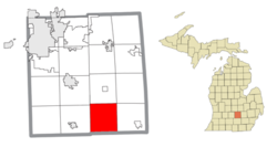 موقعیت ناحیه بانکر هیل، میشیگان در نقشه