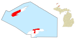 موقعیت ناحیه ایگل هاربر، میشیگان در نقشه