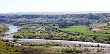 نمایی از روستای برج بمونی آقا در فصل زمستان