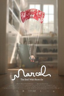 A poster featuring a shell using a Tootsie Pop wrapper as a parachute.