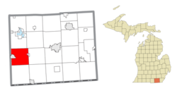 موقعیت ناحیه هادسون، شهرستان لناوی، میشیگان در نقشه