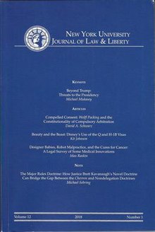 Cover of volume 12, issue 1 of the Journal of Law & Liberty