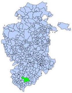 Location of Aranda de Duero municipality in Burgos province