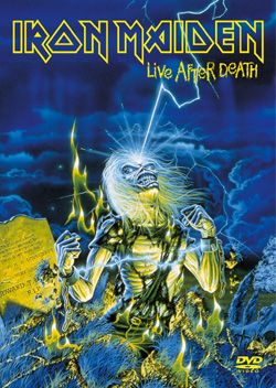 Julkaisun Live After Death kansikuva