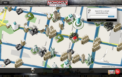 Kuvakaappaus Helsingistä Monopoly City Streets -pelissä