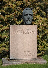 Valtiopäivämies Abel Häyrisen patsas, 1957, Pieksämäki.[1][2]