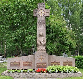 Sankarimuistomerkki 1918 ja 1939–1944, 1921 ja 1948, Kaustinen.