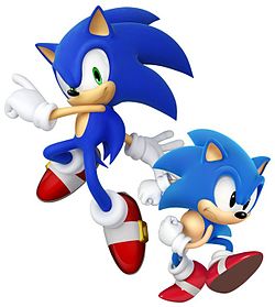 Sonicin moderni ja klassinen versio pelissä Sonic Generations