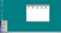 Kuvakaappaus Windows NT 4.0:n työpöydästä