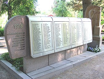 Punaisten muistomerkki, Lohja, 1944.