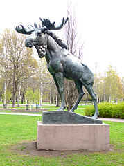 Hirvi, 1969, Kupittaanpuisto, Turku.