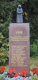 Sureva leskiäiti, 1918 vakaumuksensa puolesta surmansa saaneiden muistomerkki, 1976, Juuka.