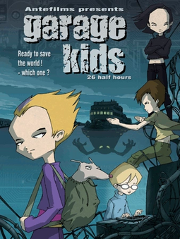 Vuoden 2001 alkuperäinen mainosjuliste Garage Kidsille.