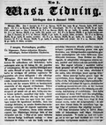 Pienoiskuva sivulle Wasa Tidning (1839–1855)