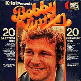 Kokoelmalevyn K-Tel Presents Bobby Vinton - 20 Greatest Hits kansikuva