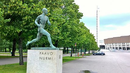 Paavo Nurmi, 1935/1952, Ateneum (sisällä), Helsinki, Turku, Lausanne ja Jyväs­kylä.