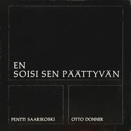 Studioalbumin En soisi sen päättyvän kansikuva